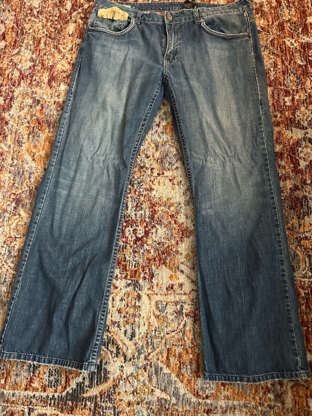 Buffalo David Bitton Blue Straight-Leg Jeans